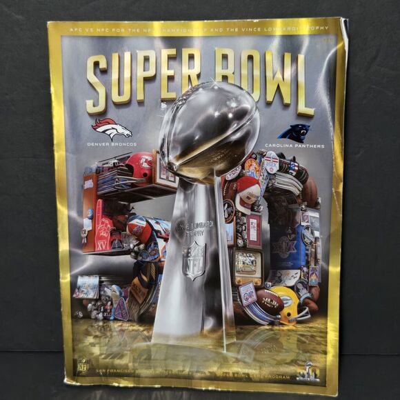 SUPER BOWL 50 NFL Official Game Program 2016 Denver Broncos v. Carolina Panthers - Picture 1 of 16